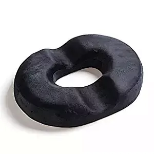 Orthopedic Donut Seat Cushion Pillow Memory Foam: Contoured Luxury Comfort, Pain Relief for Hemorrhoids, Prostate, Pregnancy