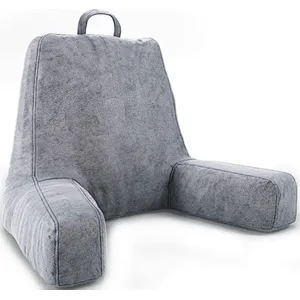 Back Support Velvet Cover Soft PP Cotton Reading Wedge Bed Pillow for Child Women Men