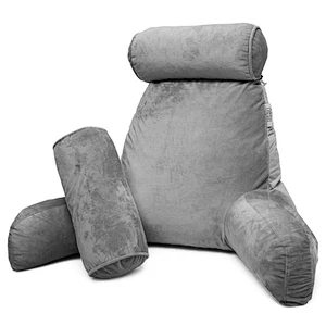 Reading Pillow-Shredded Foam Reading Pillow with Detachable Neck Roll Pillow-Great Support for Reading Relaxing