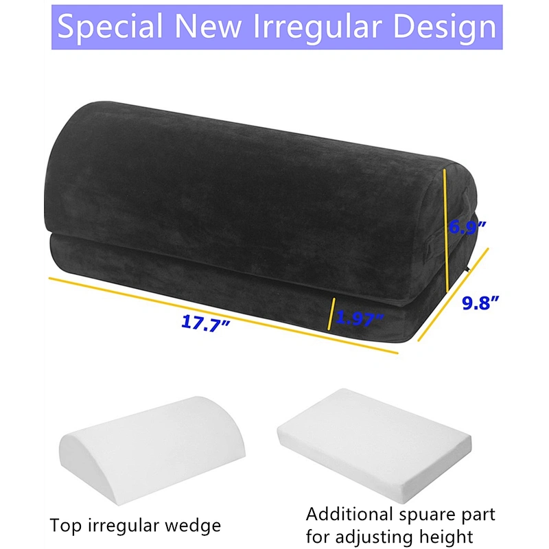 Ergonomic Adjustable Office Foot Rest Pillow, Foot Cushion Desk Rest, Travel Foot Rest Pillow