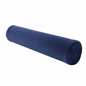 Round Cervical Roll Cylinder Bolster Pillow with Removable Washable Cover