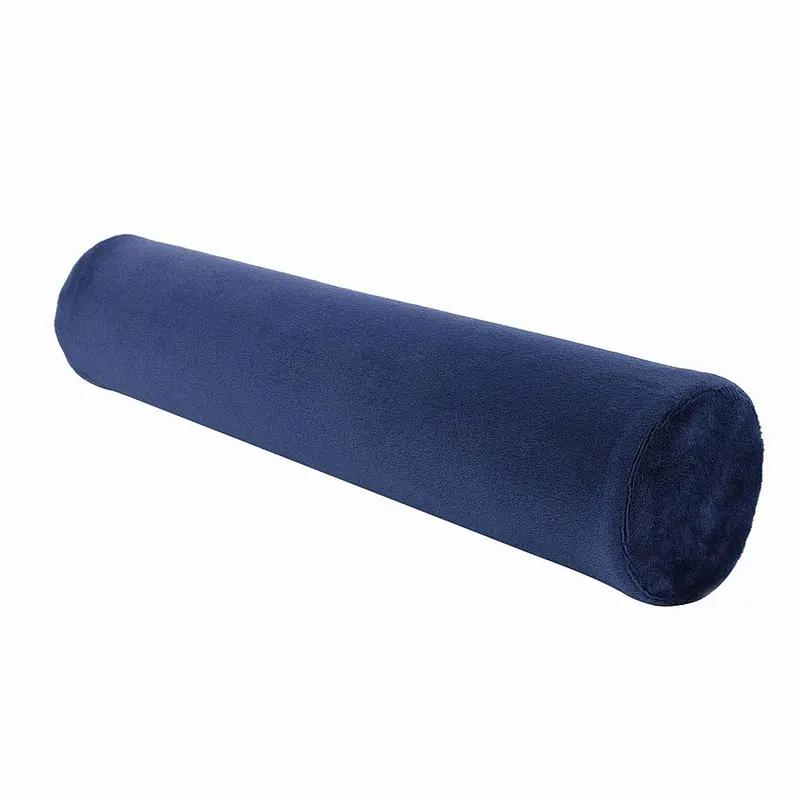 Round Cervical Roll Cylinder Bolster Pillow with Removable Washable Cover