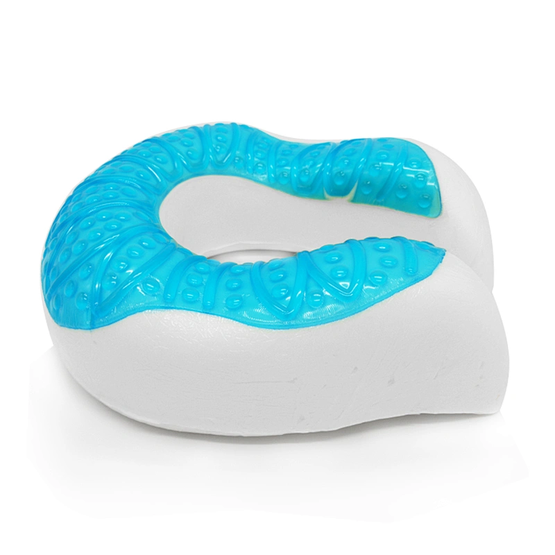 U Shape Memory Form Gel Neck Pillow Comfortable Neck Headrest Gel Pillow Wholesale Factory Neck Support Orthopedic Pillow