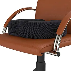 Cool Gel Memory Foam Donut Cushion or Seat Pillow for Hemmoroid Treatment Coccyx Pain Relief