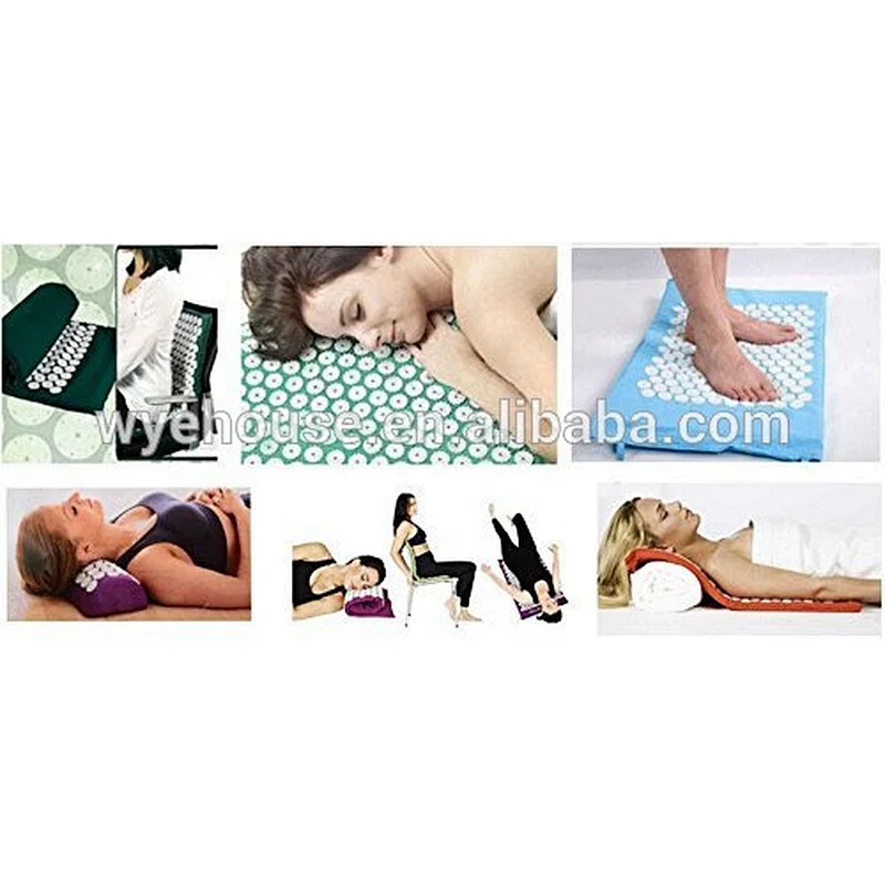 Acupressure Mat and Pillow Set for Back/Neck Pain Relief and Muscle Relaxation