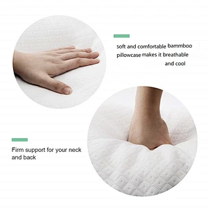 Shredded Memory Foam Pillow Orthopaedic Neck and Head Support Pillow with Hypoallergenic Washable Zipped Cover Bed Pillow 48x74
