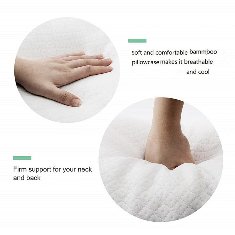 Shredded Memory Foam Pillow Orthopaedic Neck and Head Support Pillow with Hypoallergenic Washable Zipped Cover Bed Pillow 48x74