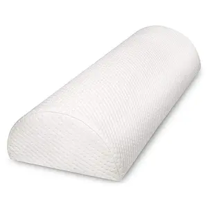 Ergonomic Airplane Office Leg Feet Knee Support Half Moon  Memory Foam Pillow Bolster Foot Rest Cushion For Under Desk