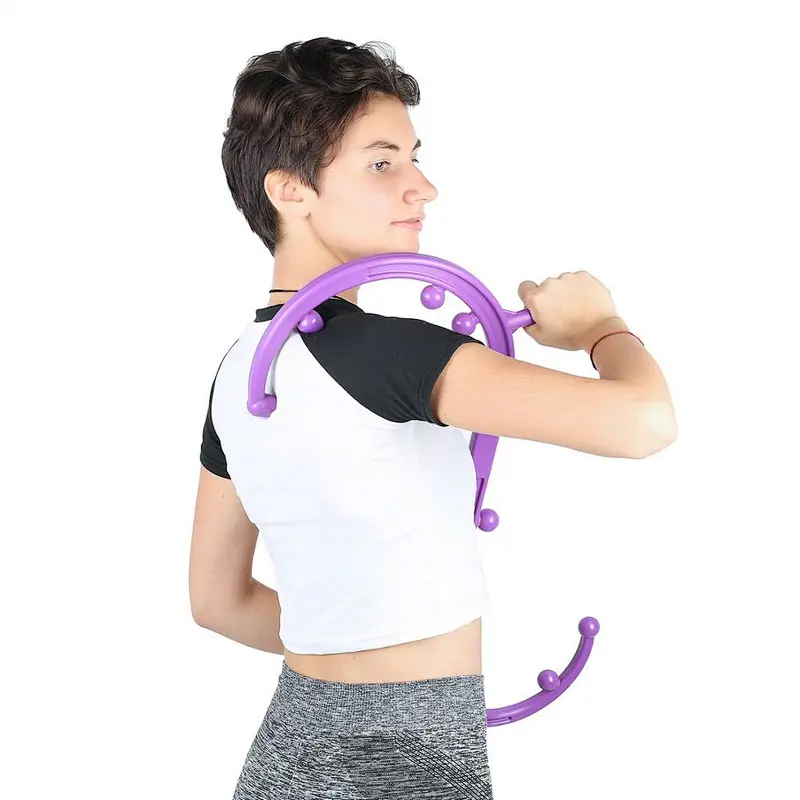 S shaped Self back deep Muscle massage cane Massage stick