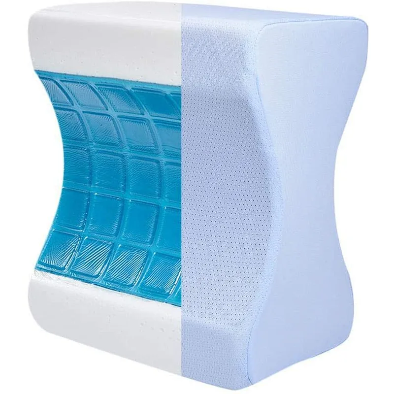Memory Foam Knee Pillow with Cooling Gel for Back Pain Relief, Sciatica, Pregnancy Hip Pain, Leg Pain