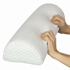 Ergonomic Airplane Office Leg Feet Knee Support Half Moon  Memory Foam Pillow Bolster Foot Rest Cushion For Under Desk