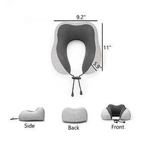 Hot Selling Headrest And Neck Pillow Bed Protector Waterproof Memory Foam Velvet Neck Pillow For Travel