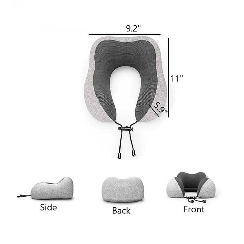 Hot Selling Headrest And Neck Pillow Bed Protector Waterproof Memory Foam Velvet Neck Pillow For Travel