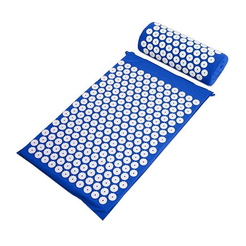 Professional Massage Back and Neck Pain Relief Muscle Relaxation Acupressure Mat and Pillow Set Manufacturer