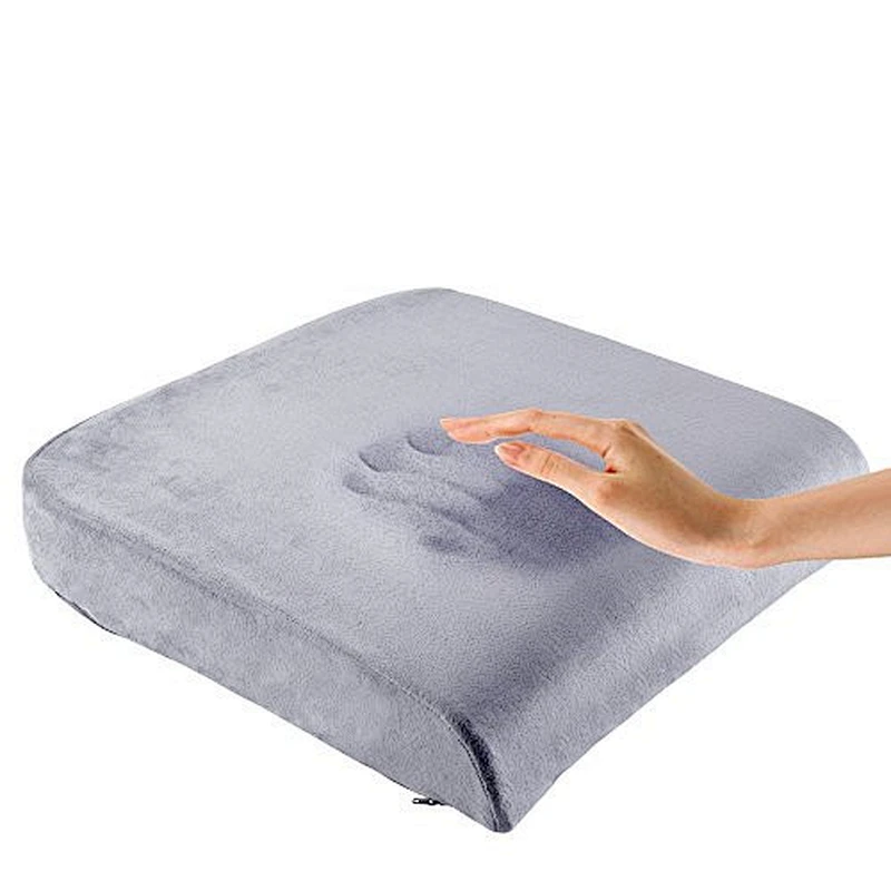 Black Car Seat Cushions Velvet Cover Wheelchair Sofa Chair Outdoor, Air Flow Large Memory Foam Car Seat Cushion