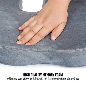 Ventilated Coccyx Tailbone Pain Relief Cool Gel-Enhanced Memory Foam U Seat Cushion