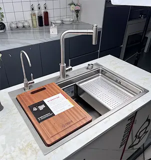 Multistep Single Topmount S.S Sink