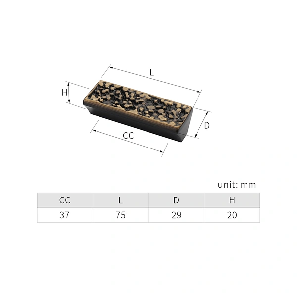2012 zinc cabinet handle