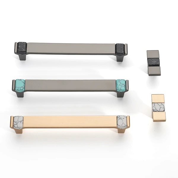 modern zinc alloy kitchen cabinet handles