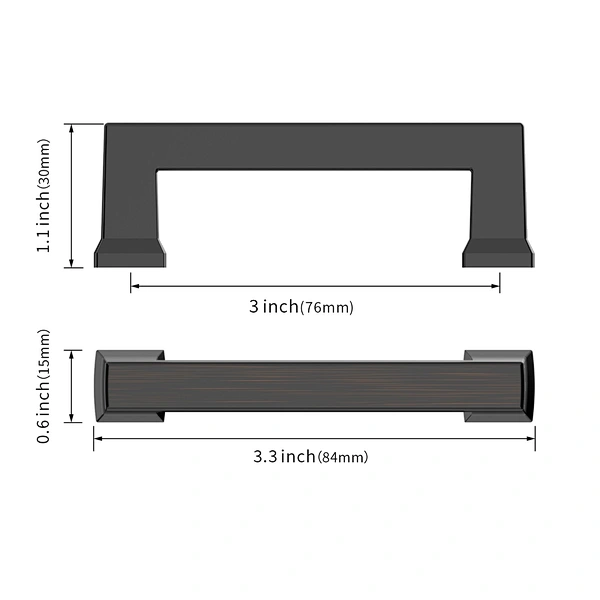 zinc drawer pull handle