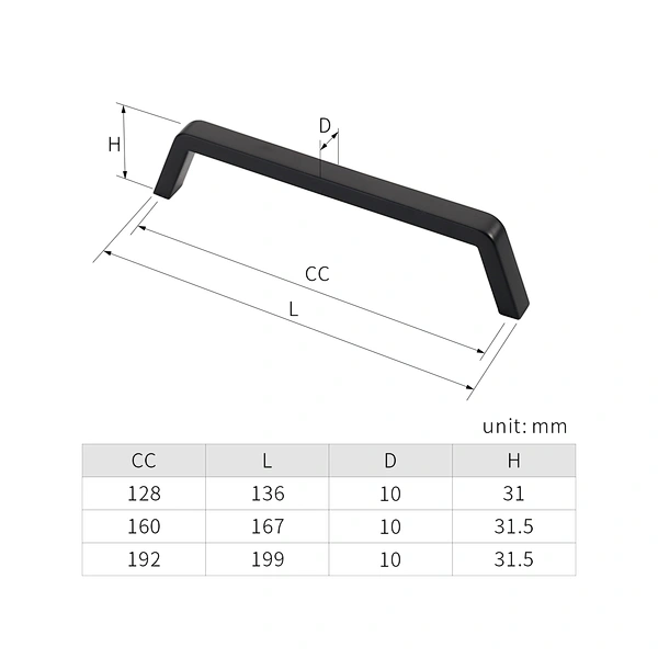 zinc alloy cabinet pull handle