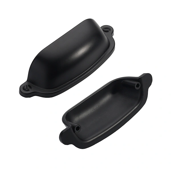 black cabinet handles