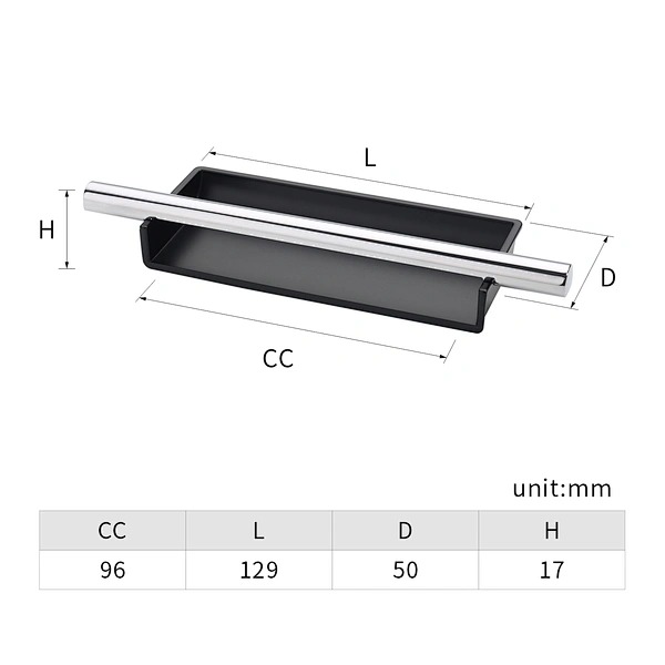 modern zinc cabinet handle