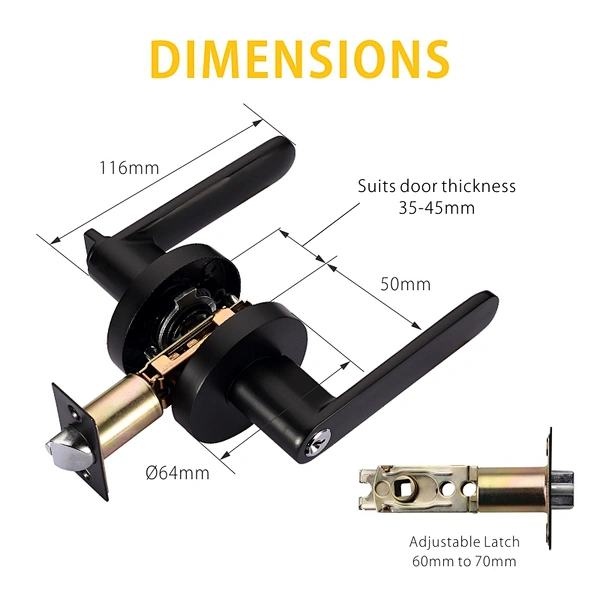 entrance door handle lock set