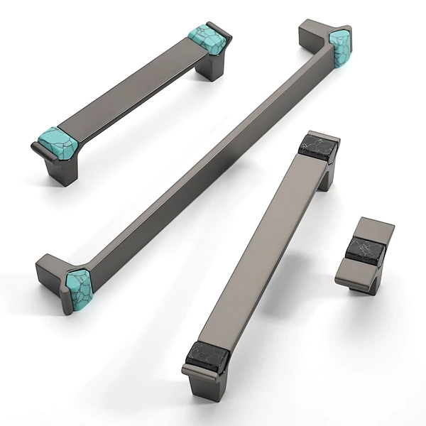 modern zinc alloy kitchen cabinet handles