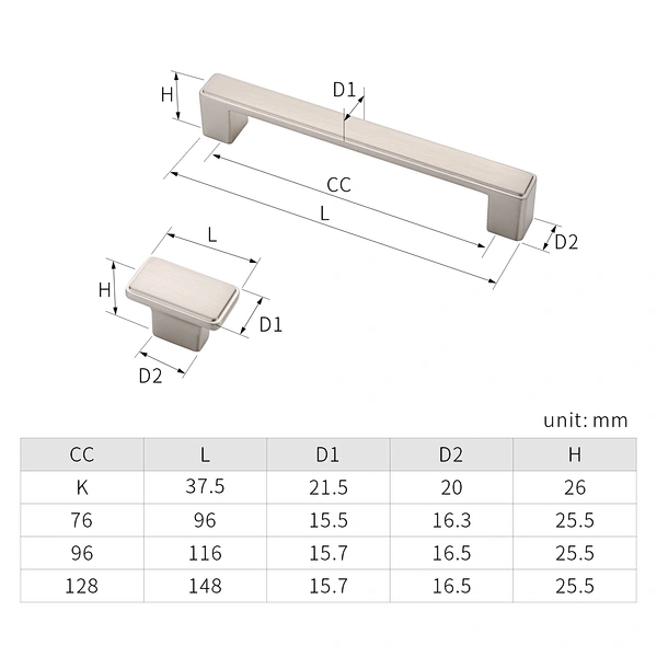 wooden zinc alloy furniture cabinet pull handle