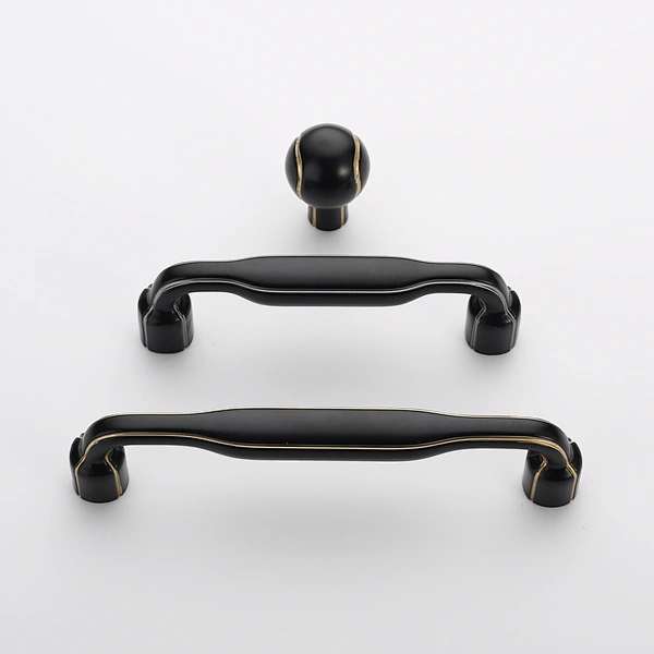 black kitchen door handles