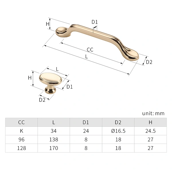 zinc alloy cabinet pull