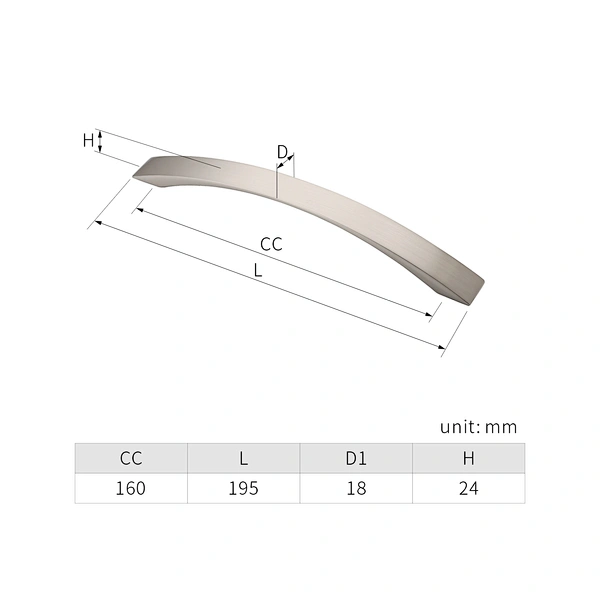 zinc cabinet pull