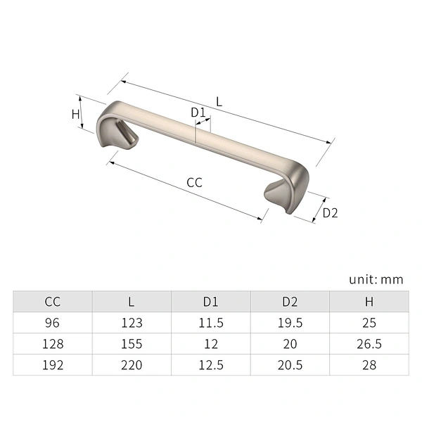 zinc cabinet handle
