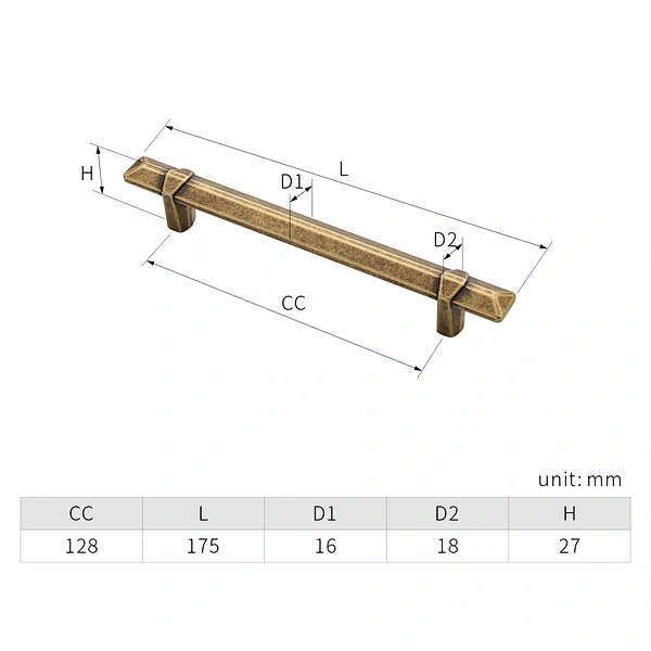 zinc alloy cabinet pull