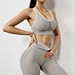 Ensemble débardeur et legging de yoga en jacquard sans couture
