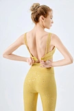 Ensemble de sport de yoga éclaboussé de ruban