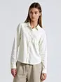 Camisa de punto Ossie de buceo lavada en arena para mujer