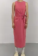 VESTIDO MATILDA lavado con nieve y teñido en prenda de jersey microcepillado para mujer