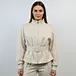 Womens Sand Washed Scuba Belted Zip-up Sports Jacket