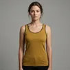 Camiseta sin mangas de punto con bordado festoneado para mujer