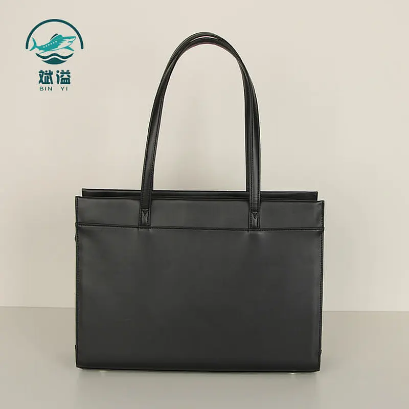 Multi-functional fashion waterproof PU leather business briefcase handbag