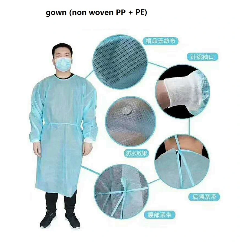 Non-woven Disposable Protective Isolation Gown