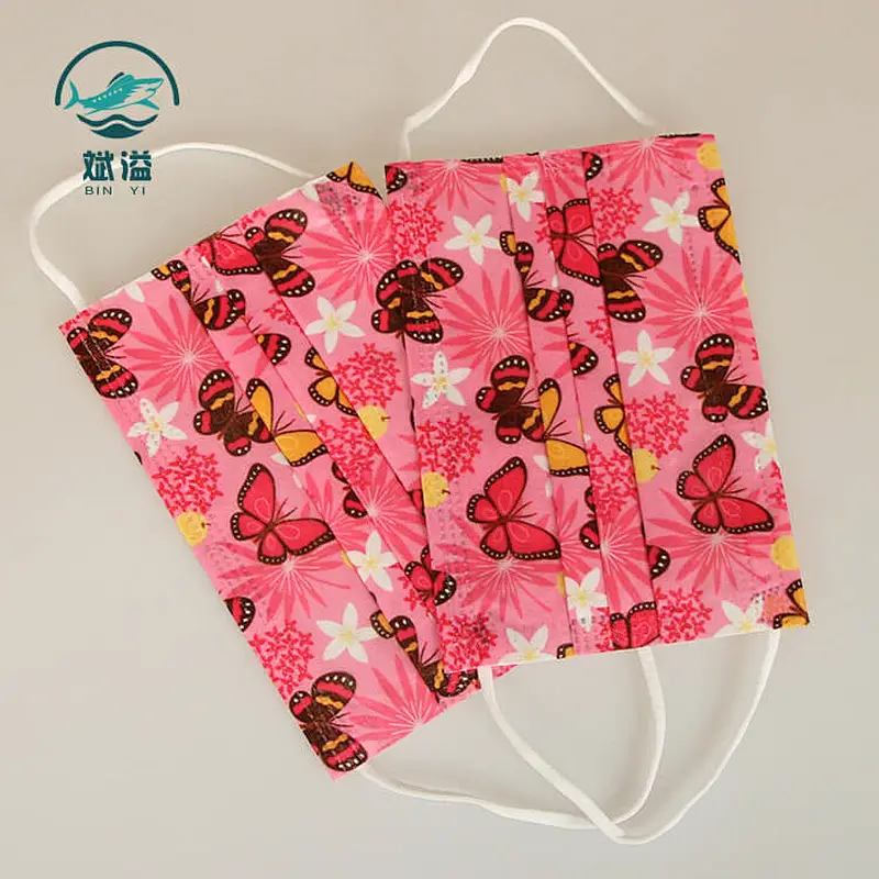 Print disposable protective mask for kids