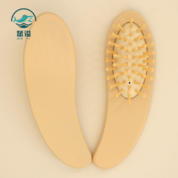 Eco-friendly wooden bamboo paddle hairbrush