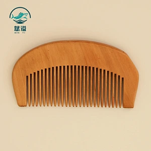Natural wood hair comb