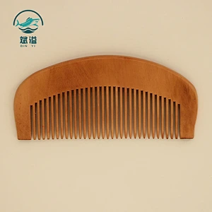 Natural wood hair comb
