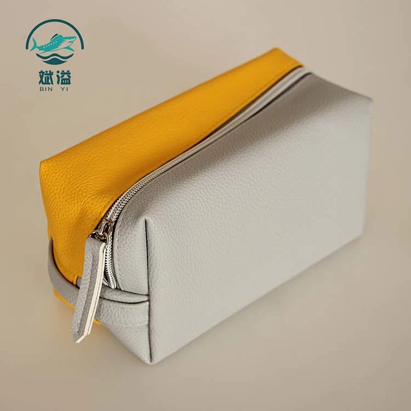 Two Color PU Fashion cosmetic bag