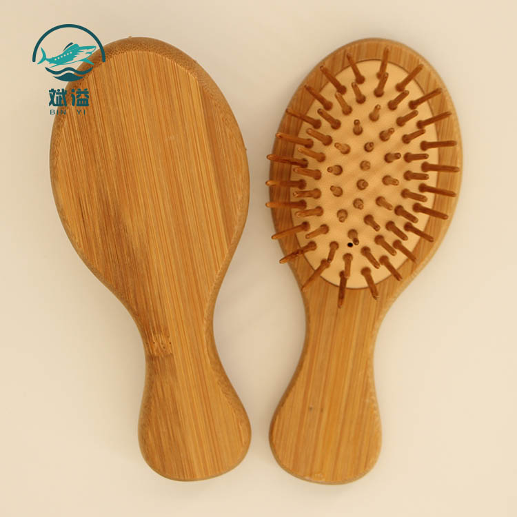 Natural wooden bamboo hair brush and comb