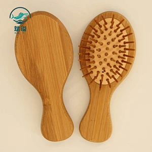 Natural wooden bamboo hair brush and comb